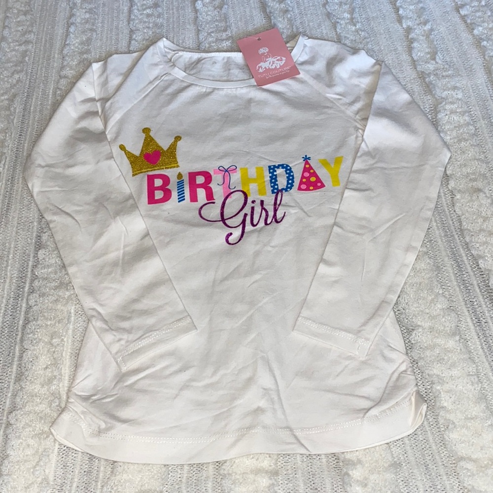 💐 10 for $50 Tutu Couture Birthday Girl Tee Size 6X